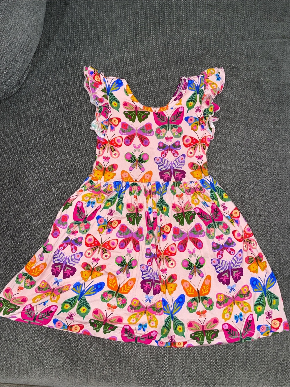 Little Sleepies Pink Butterfly Flutter Sleeve Dress